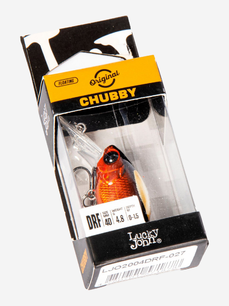 Воблер LUCKY JOHN Original CHUBBY DR F, длина 4 см, крэнк для щуки, голавля, жереха, язя, окуня