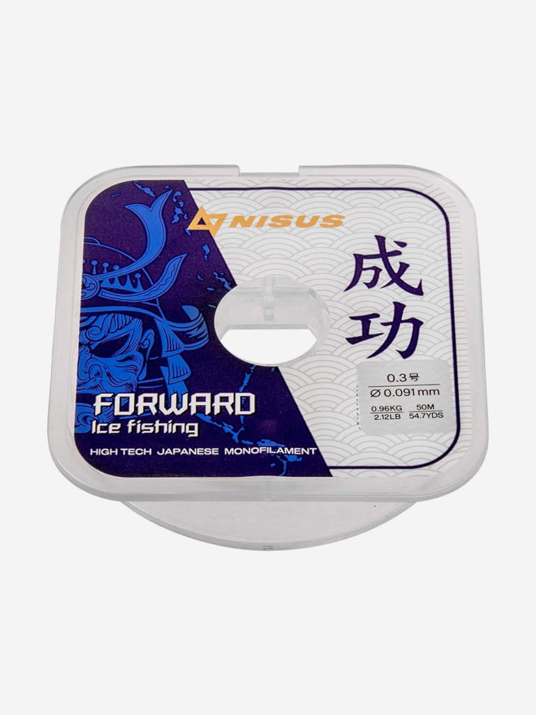 Леска для рыбалки Nisus FORWARD ICE FISHING Nylon 0,091мм, 50м, 0,96кг, прозрачный
