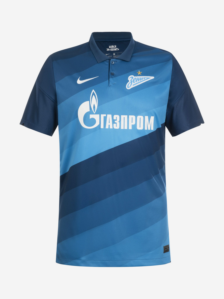 Футболка мужская Nike Zenit Saint Petersburg 2020/21 Stadium Home — купить  за 3899 рублей в интернет-магазине Спортмастер