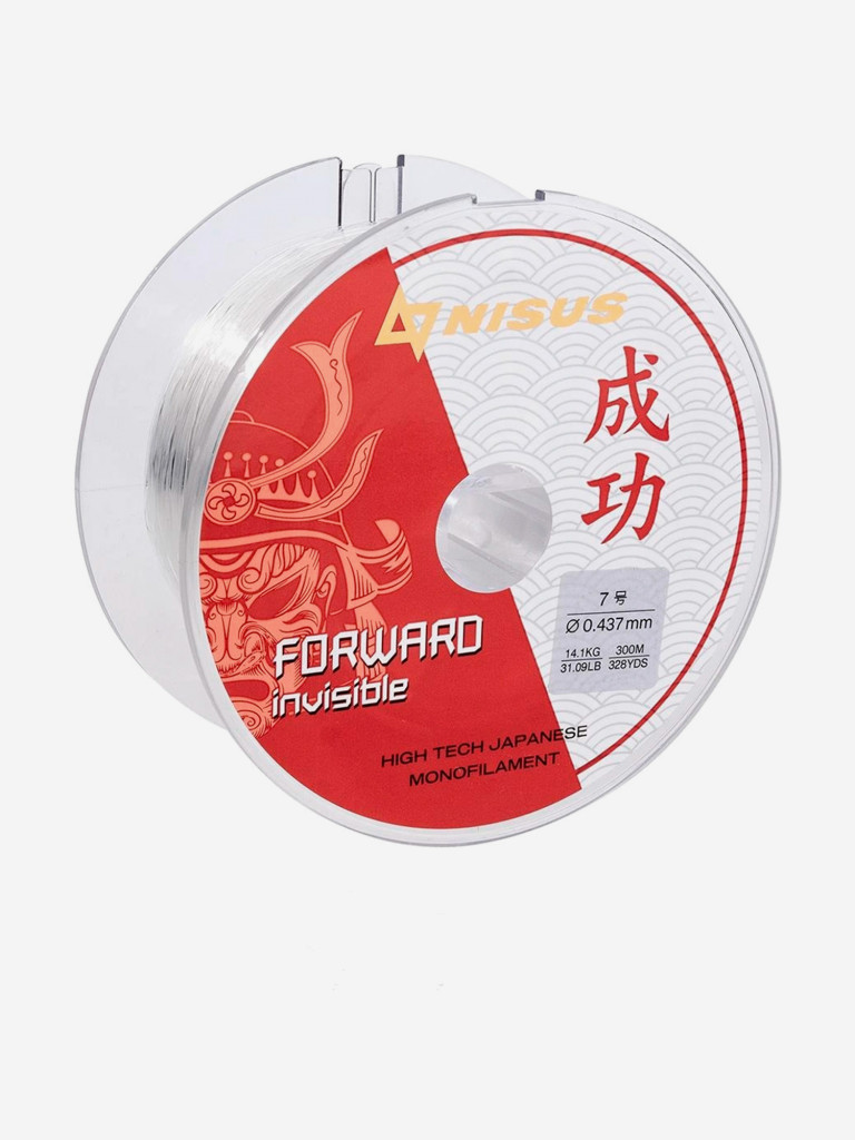 Леска для рыбалки Nisus FORWARD Invisible Nylon 0,437мм, 300м, 14,1кг, прозрачный
