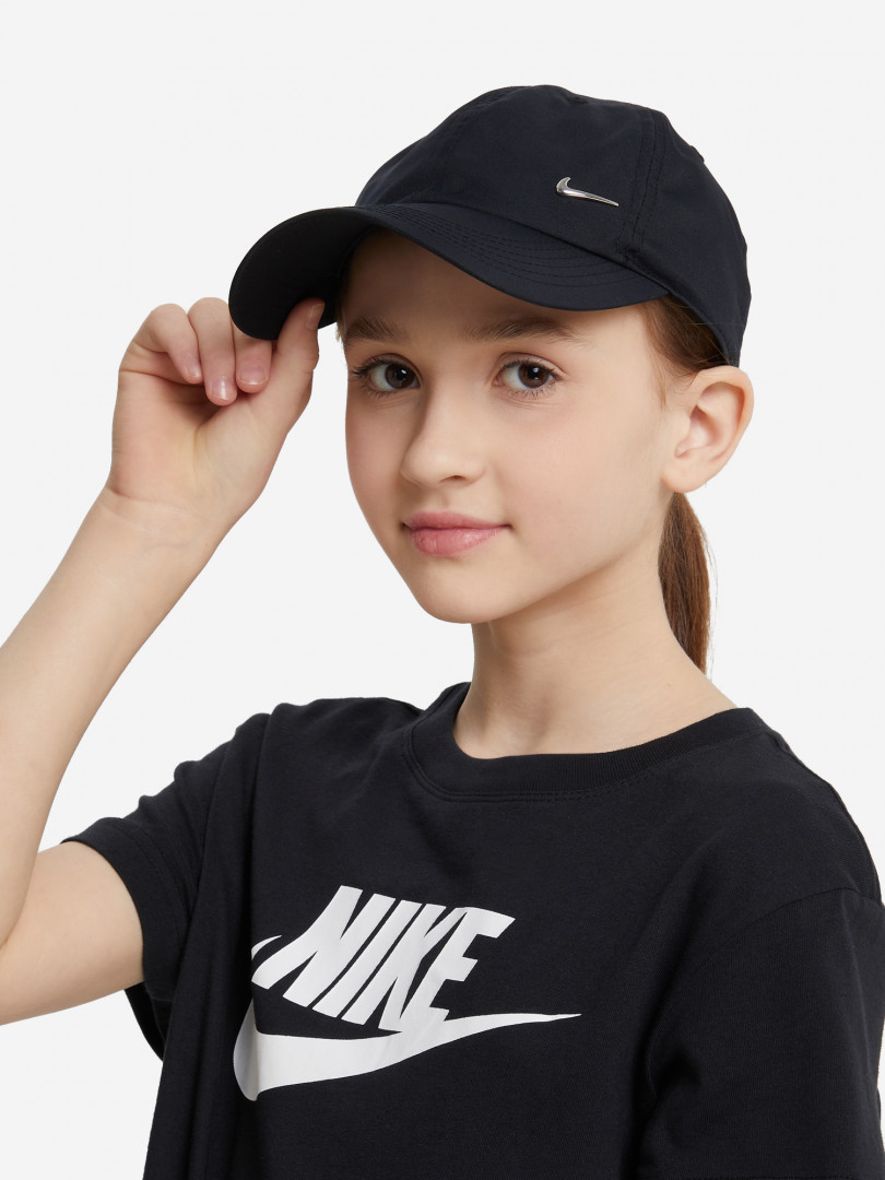 фото Бейсболка детская nike dri-fit club, черный