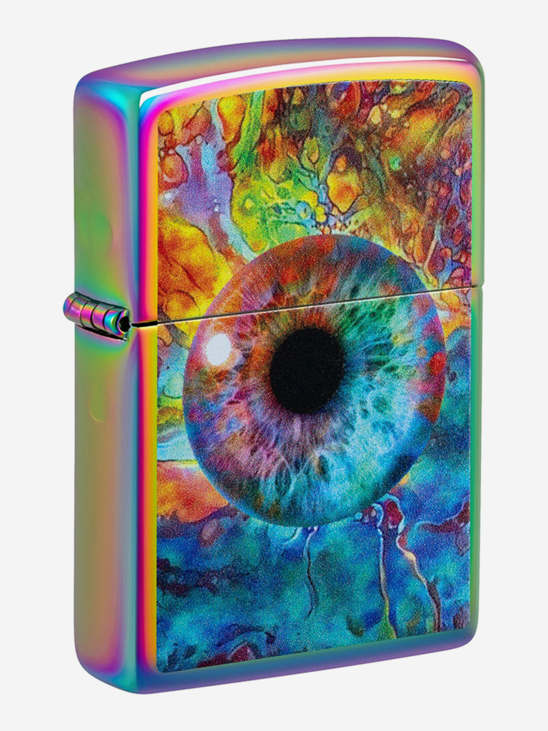 Зажигалка бензиновая ветроустойчивая Zippo Spacey Eye Multi Color, латунь/сталь