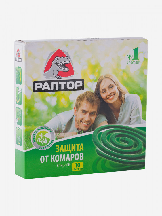 Спираль от комаров без запаха Gardex Raptor, 10 шт.