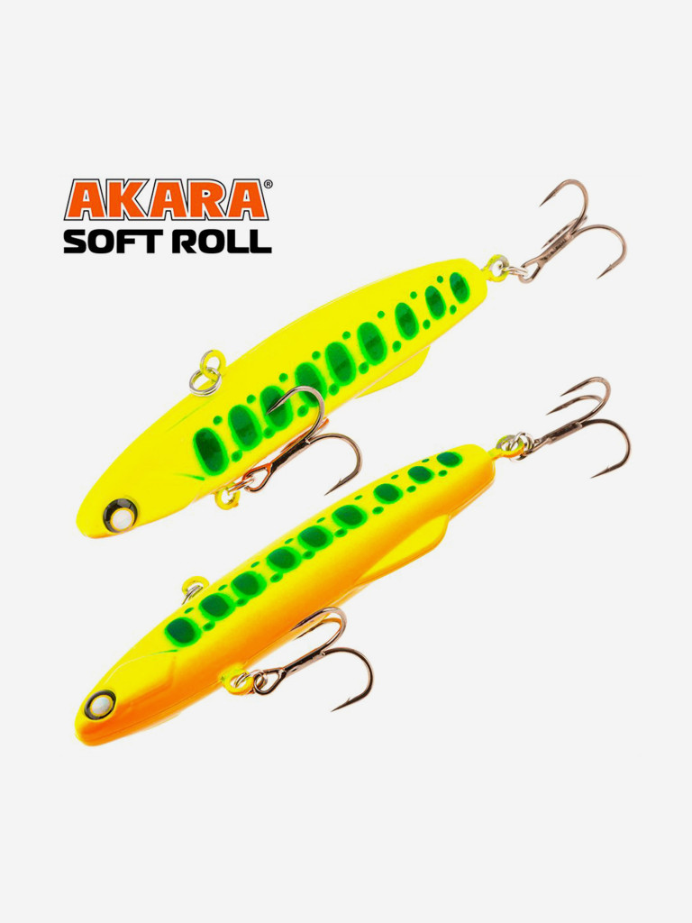 Воблер ратлин Akara Soft Roll 80мм 28г A144 виб зимний на щуку, судака