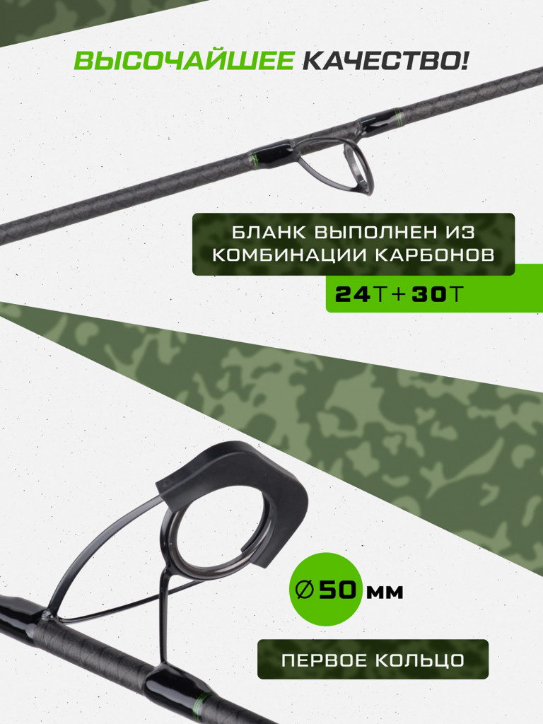 Удилище карповое 2-х секц. Rondel CARP PRO 3.6 м 12' 3 lb