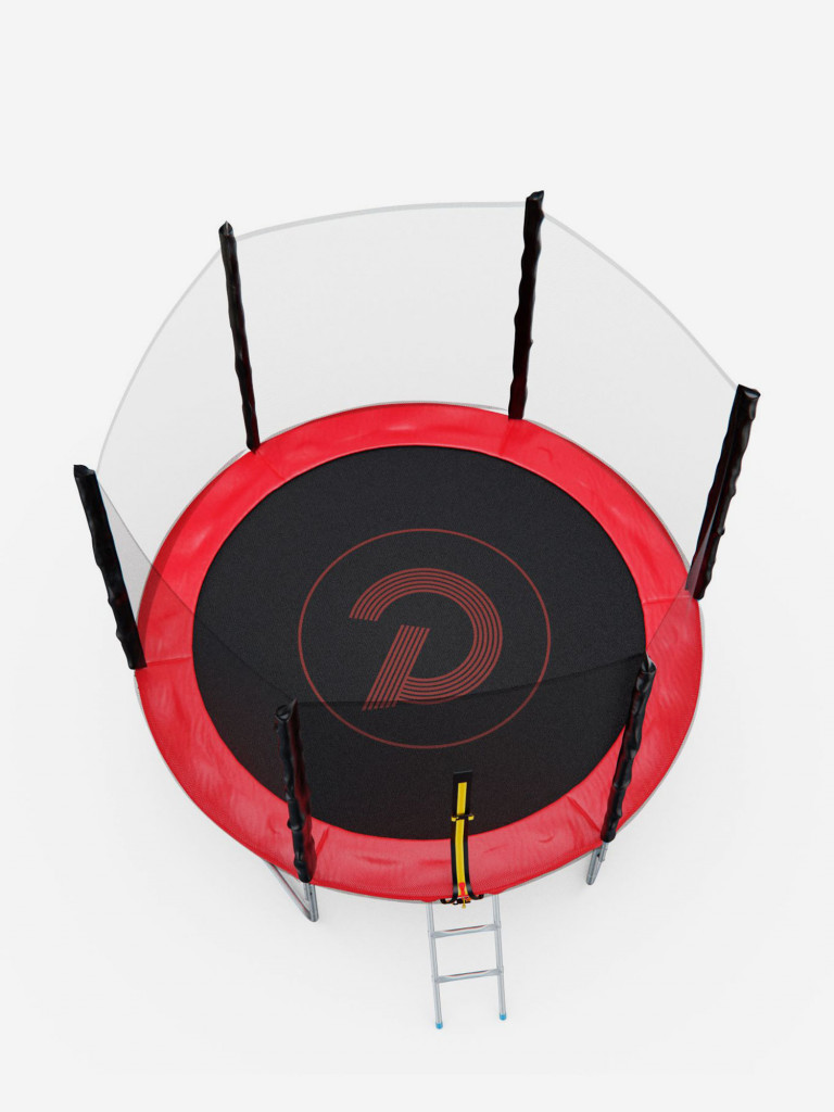 Батут с сеткой DFC PELPO 8ft с лестницей, RED