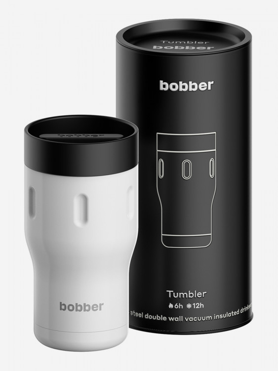 Термокружка вакуумная BOBBER Tumbler 350 мл, крышка 360, тепло до 6 часов, белый