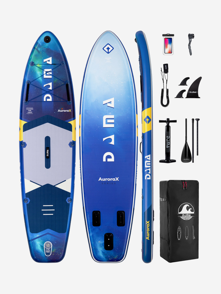 Сапборд двухслойный DAMA AuroraX DARK BLUE 350 см