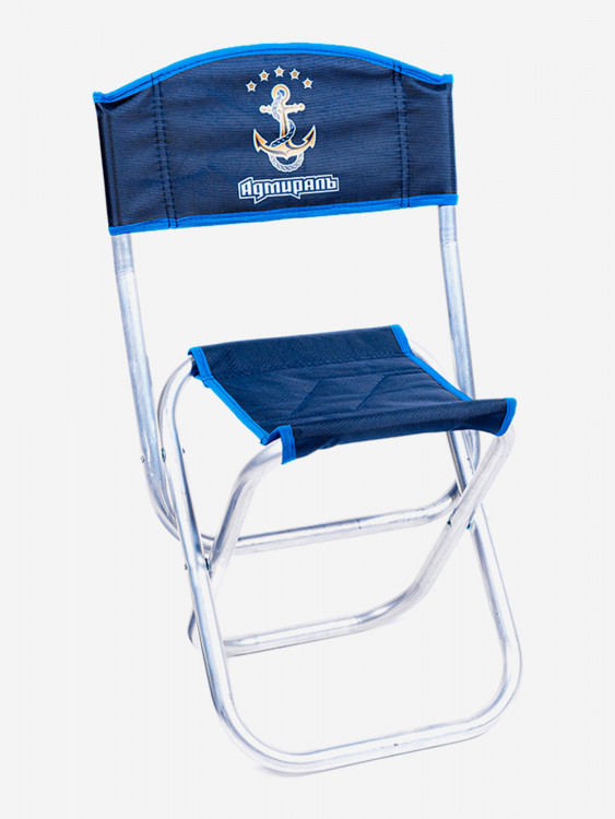 Стул складной Адмирал малый алюминий 22 мм, цвет синий Кедр