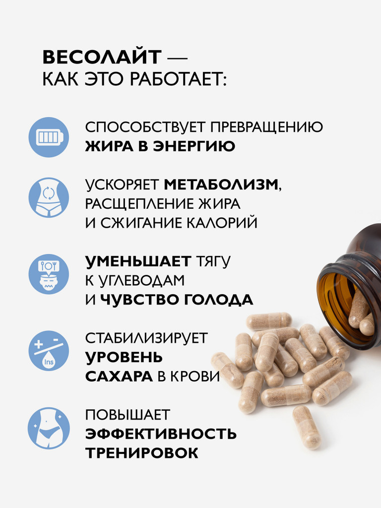 Весолайт (Комплекс для похудения), 60 капсул Dr. Zubareva
