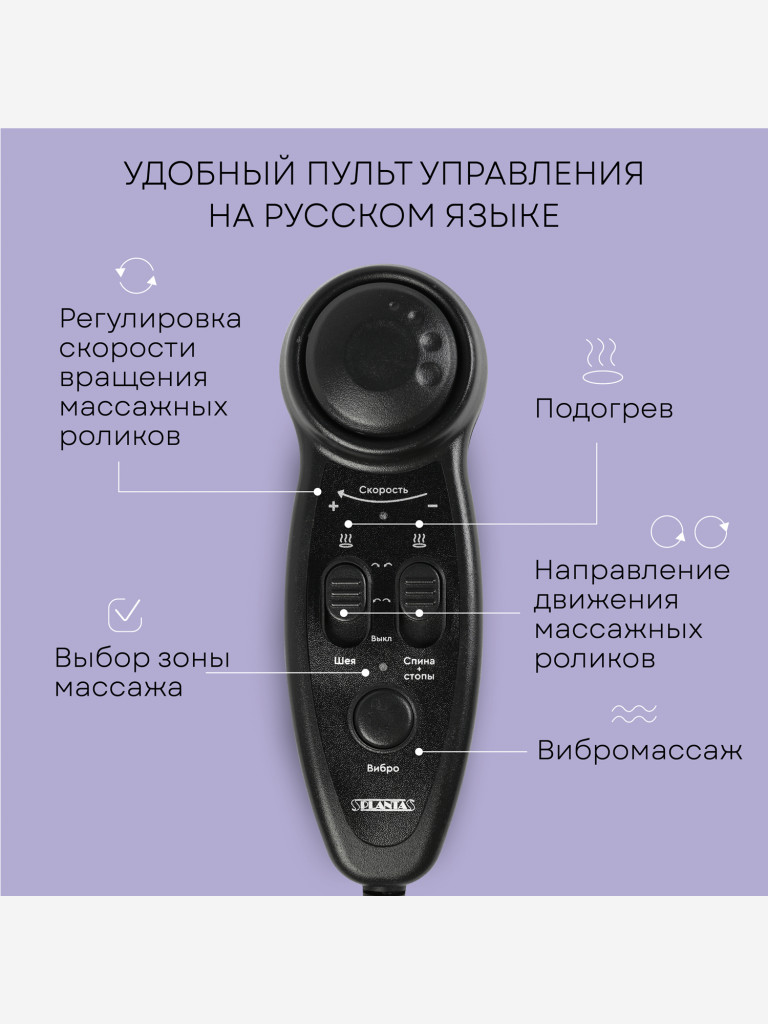 Массажное кресло: массажная накидка и массажер для ног PLANTA SMN-2000, массажер для тела 2 в 1