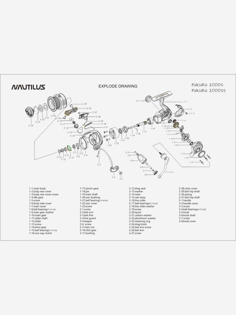 Катушка спиннинговая Nautilus Fukuru 2000S