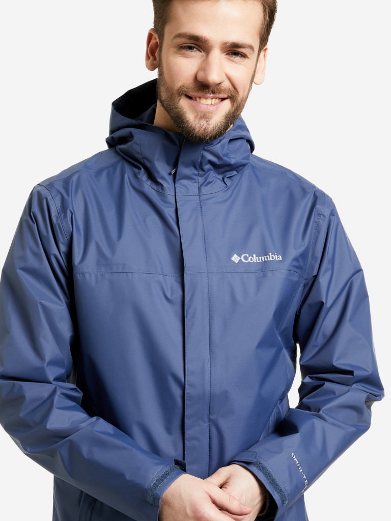 Ветровка мужская Columbia Watertight II Jacket синий цвет — купить за 6299  руб. со скидкой 30 %, отзывы в интернет-магазине Спортмастер