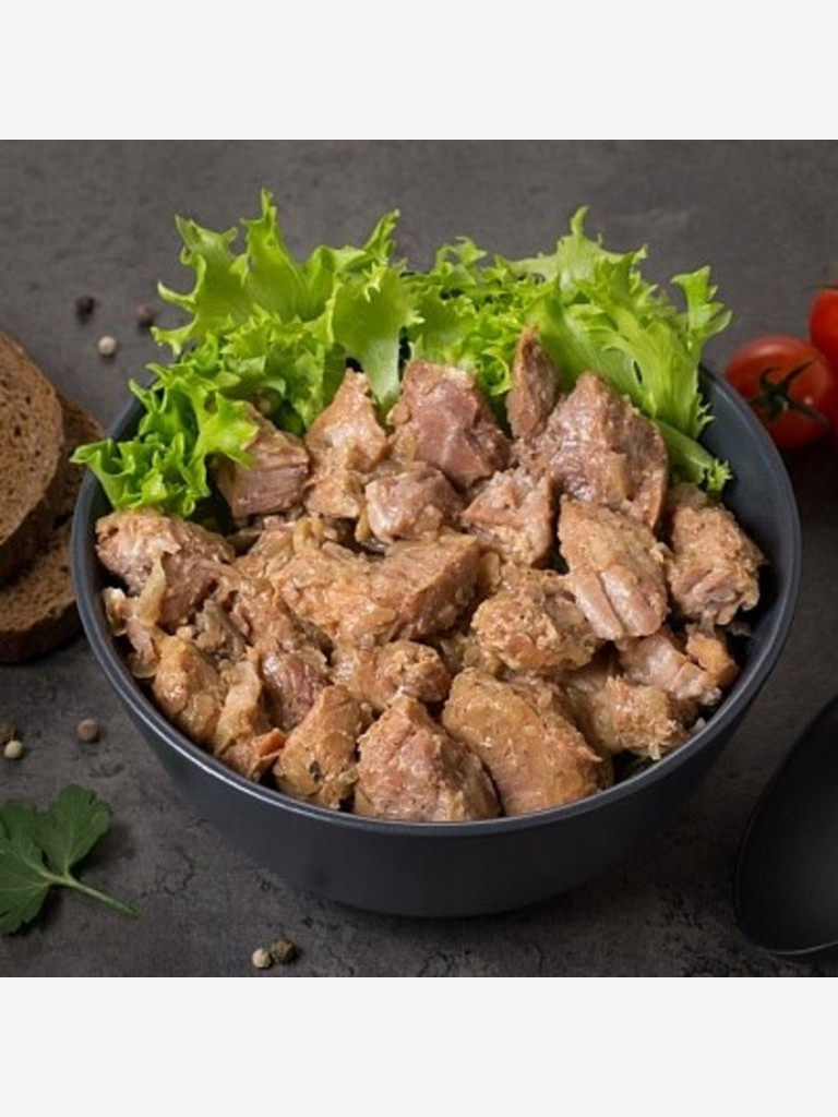 Готовое блюдо Набор Мясо тушеное 4 шт (Говядина, Свинина, Курица, Печень) (Кронидов) 4шт*250гр,1