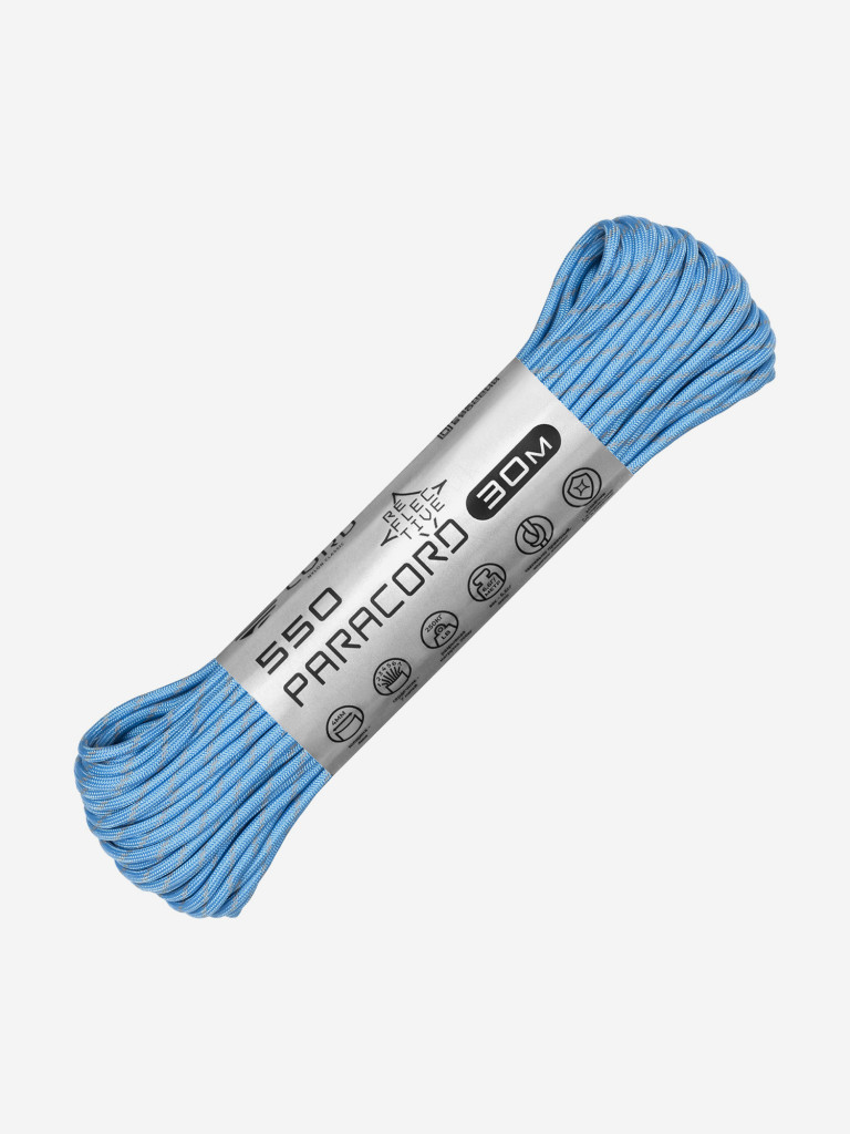 Паракорд 550 CORD nylon 30м RUS световозвращающий (carolina blue)