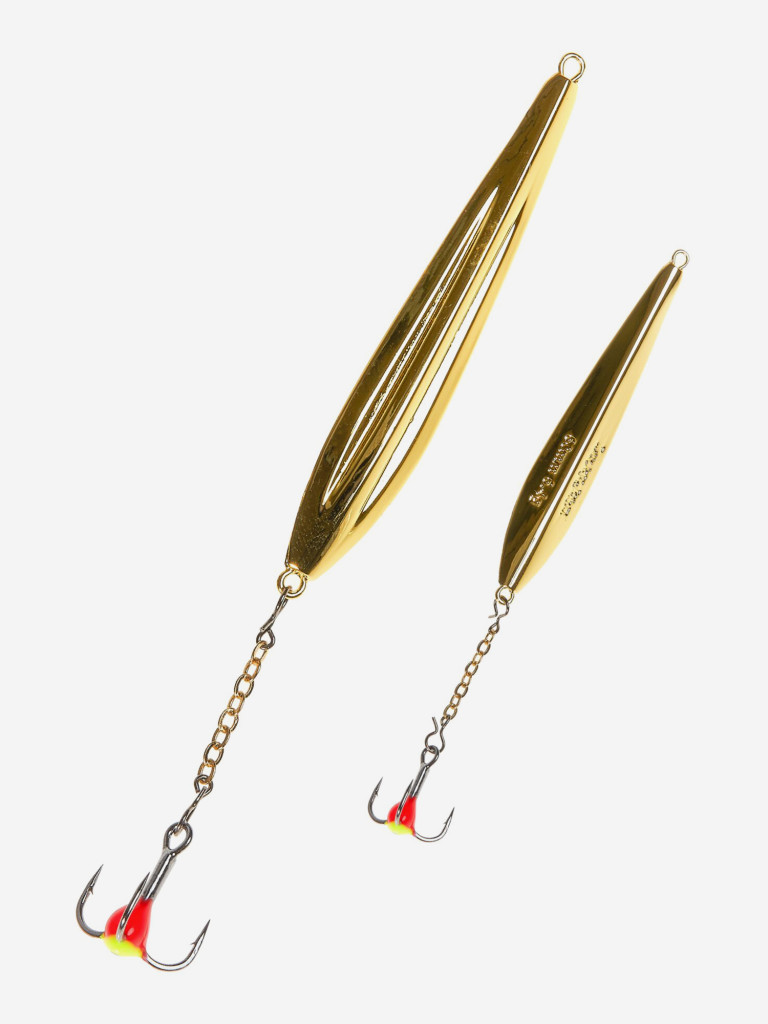 Блесна вертикальная зимняя Lucky John FIN Blade с цепочкой и тройником 60мм G блистер