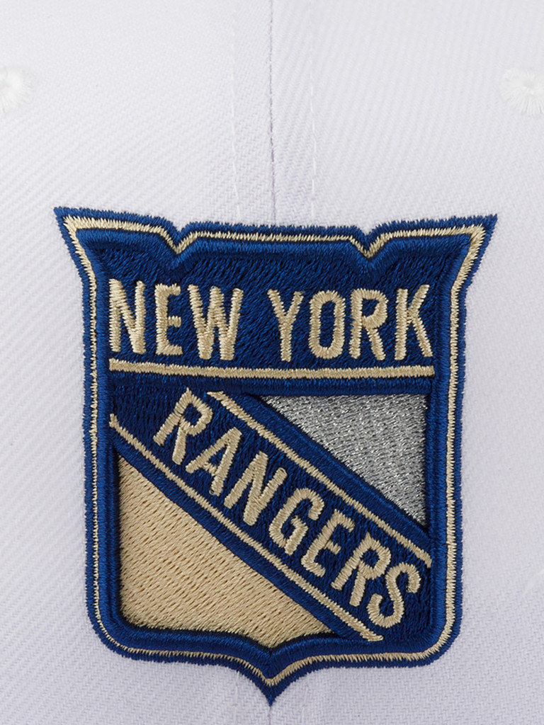 Бейсболка с прямым козырьком MITCHELL NESS HHSS5744-NYAYYPPPWHIT New York Rangers NHL