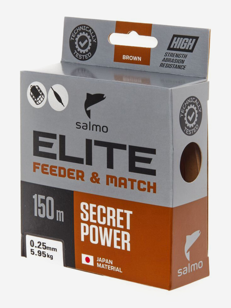 Леска рыболовная Salmo Elite FEEDER & MATCH монофильная для фидерной ловли, длина 150 м, диаметр 0,25 мм
