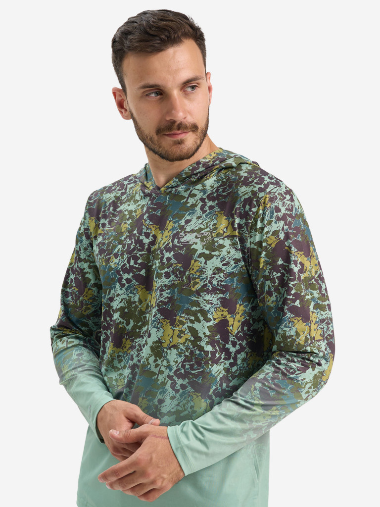 Лонгслив мужской Extreme Fishing ADD-G706H для рыбалки, с капюшоном, UPF50+ с защитой от насекомых