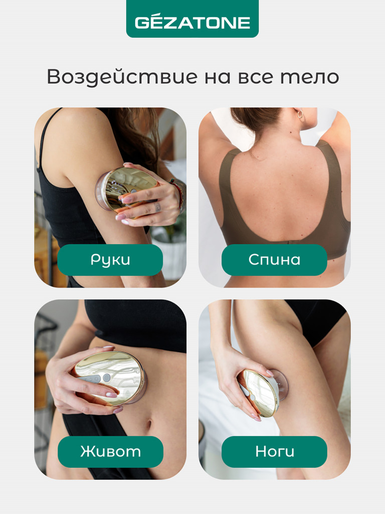 Вакуумный антицеллюлитный массажер для тела Gezatone VACU NeoBody