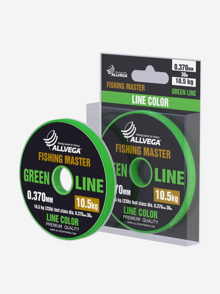 Леска монофильная ALLVEGA "Fishing Master" 30м 0,370мм (10,5кг) зеленая