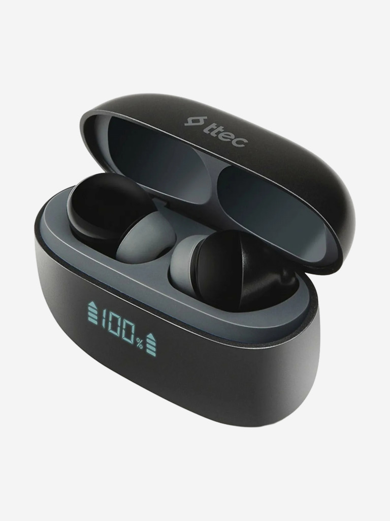 Наушники беспроводные TTEC AirBeat Pro ANC LCD TWS Bluetooth Headset. Цвет: черный