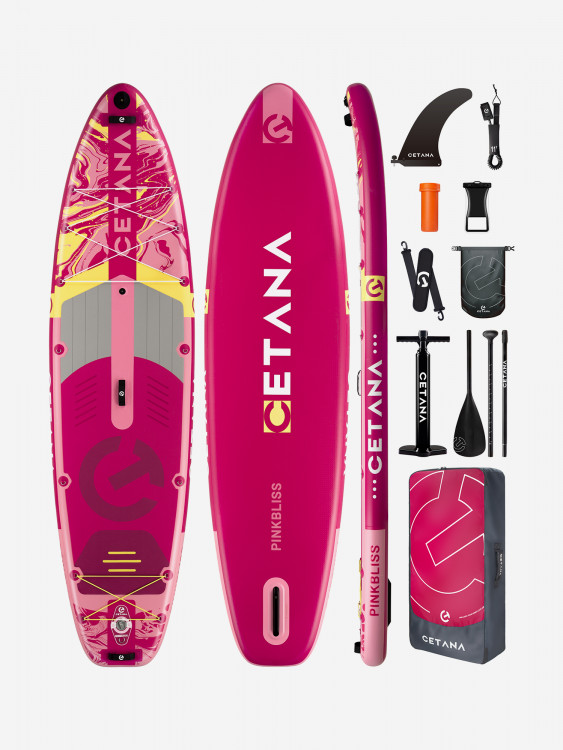 Надувная двухслойная SUP-доска CETANA PINKBLISS, 11'6" 351*89*15 см, сапборд
