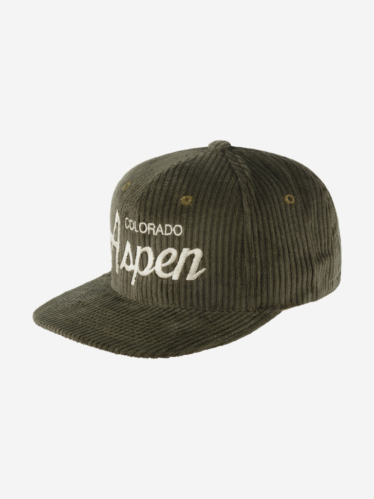 Бейсболка с прямым козырьком HOOD 103-SWC001-CO001-BD Aspen Cord (оливковый)