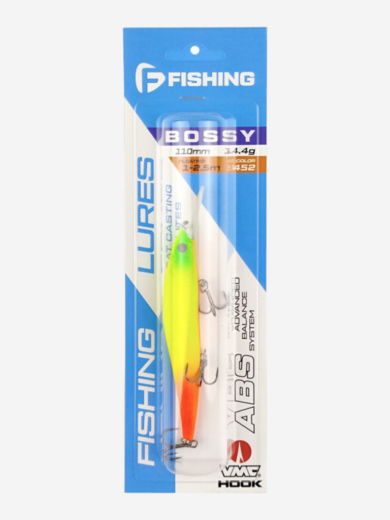 Воблер Bossy 110F-DR 110мм 14,4г 1,0-2,5м 452 Плавающий