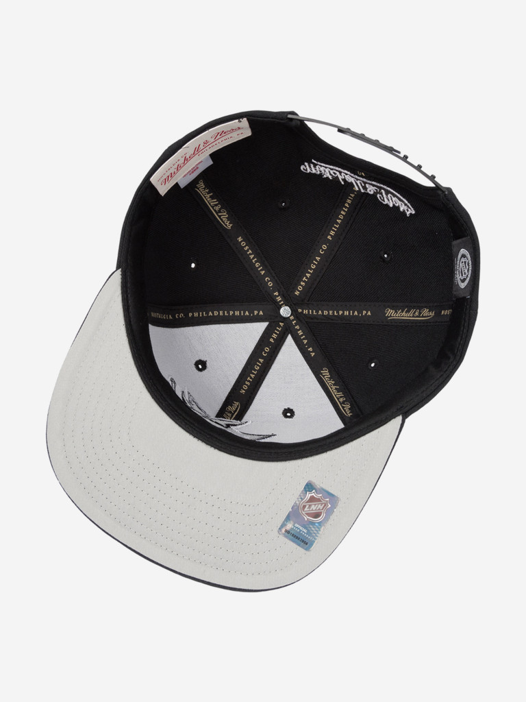 Бейсболка с прямым козырьком MITCHELL NESS HS8546-SJSBLCK San Jose Sharks NHL (черный)