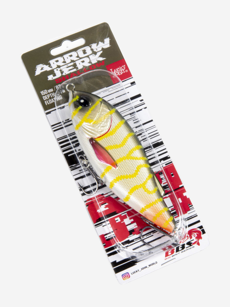 Воблер LUCKY JOHN BBS Original ARROW JERK F 015 см, джерк для крупного хищника