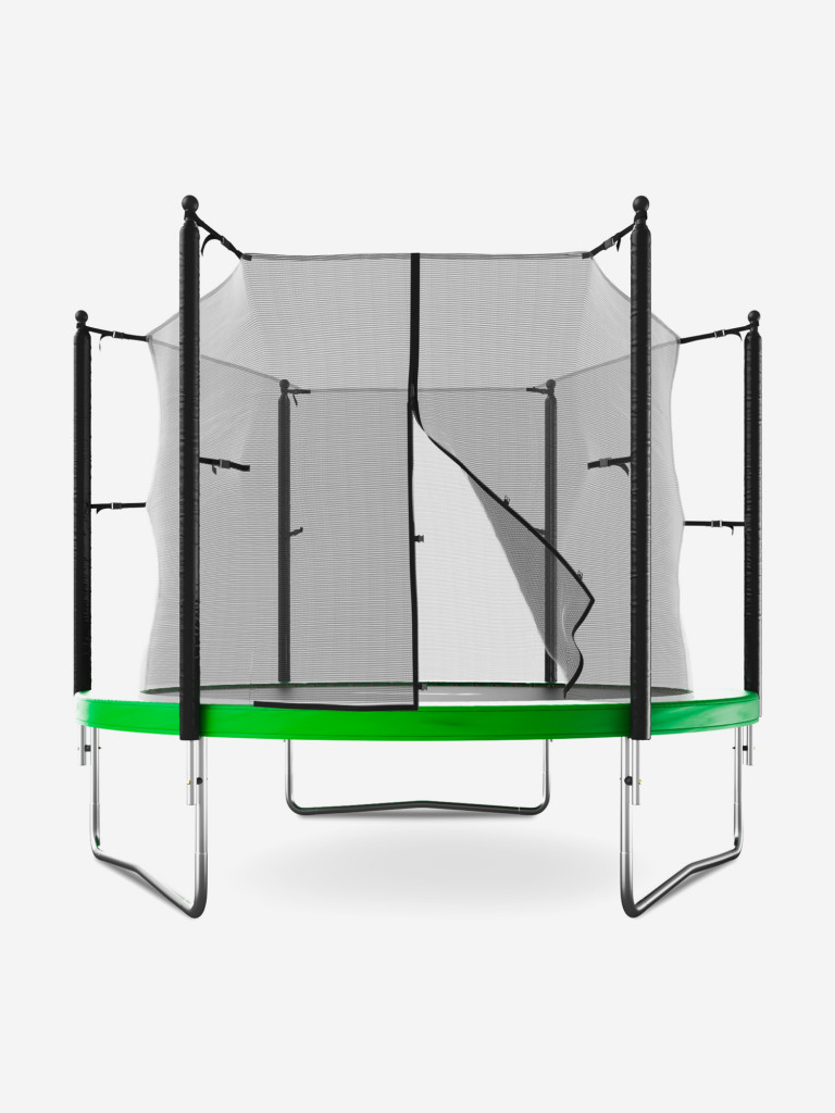 Батут каркасный UNIX Line Simple 10 ft Green с внутренней защитной сеткой, общий диаметр 305 см, до 140 кг