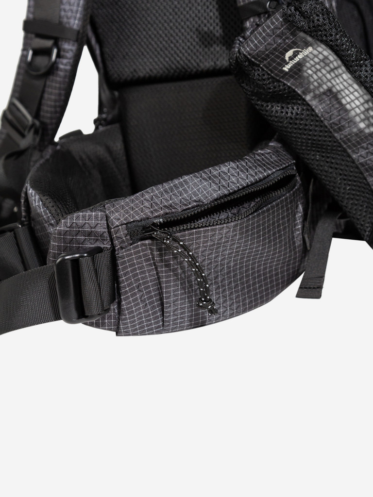 Рюкзак походный Naturehike Rock, 40л + 5л, черный/серый