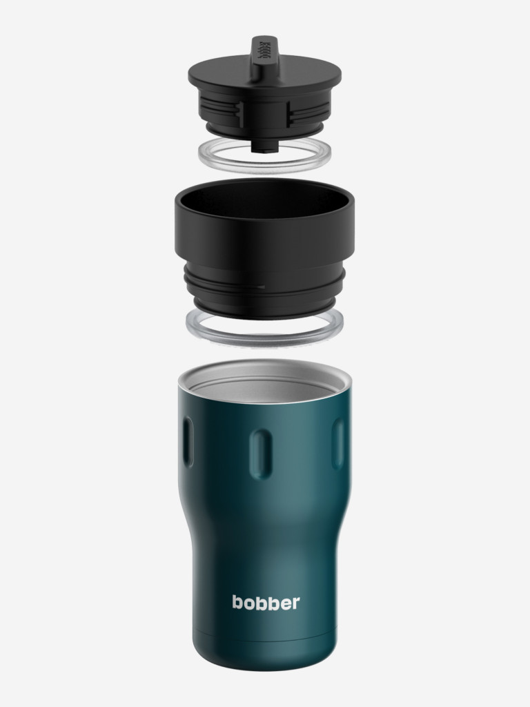 Термокружка вакуумная BOBBER Tumbler 350 мл, крышка 360, тепло до 6 часов, темно-бирюзовый