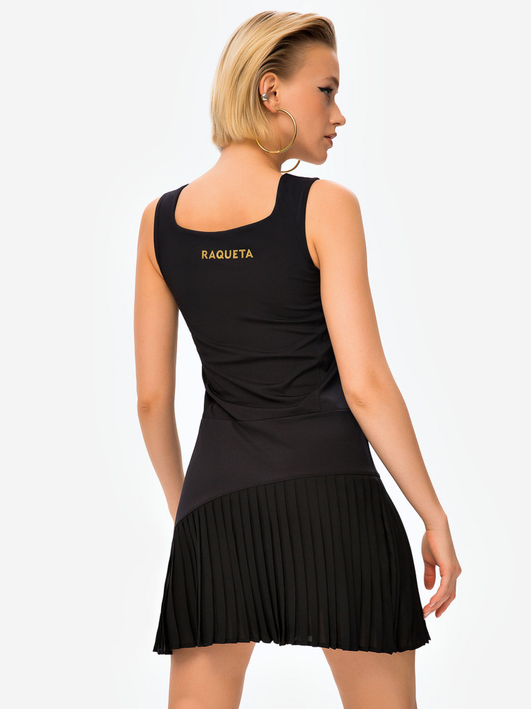 Платье женское RAQUETA Sport с юбкой плиссе Painted Black