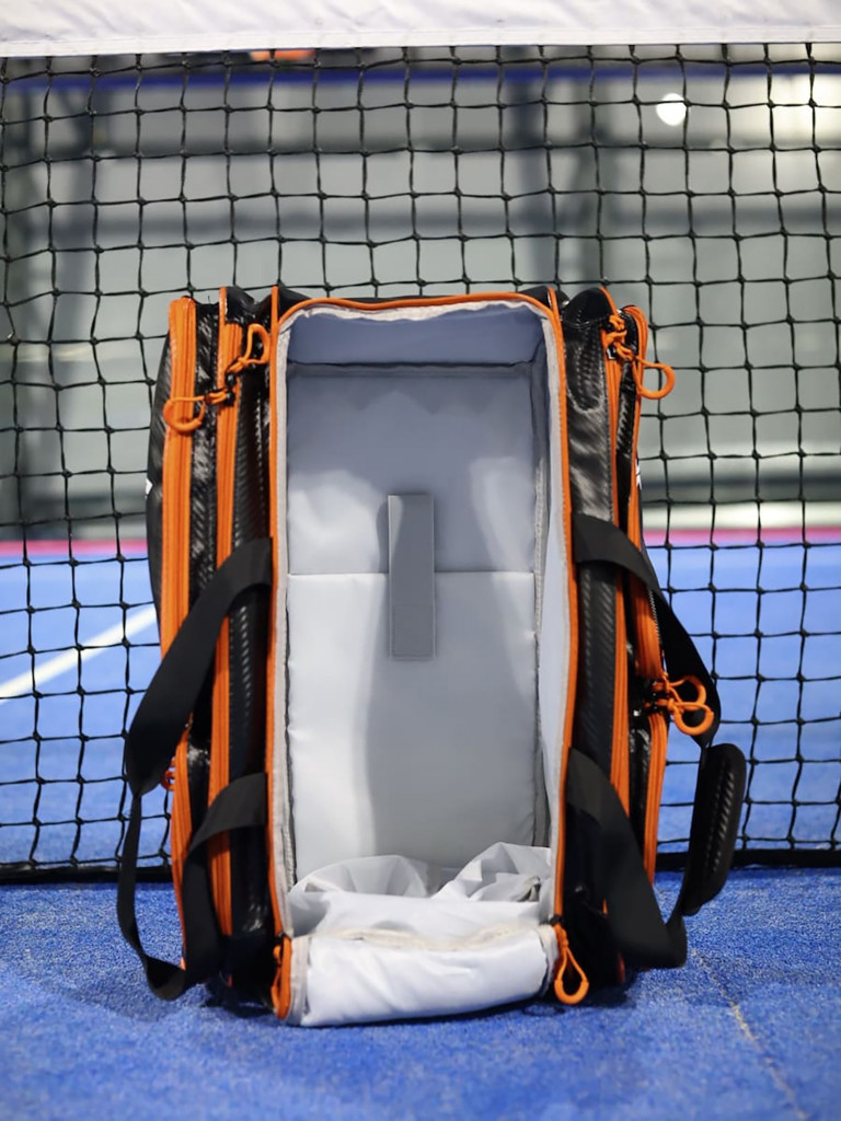 Спортивный рюкзак для падел-тенниса, черно-оранжевый
