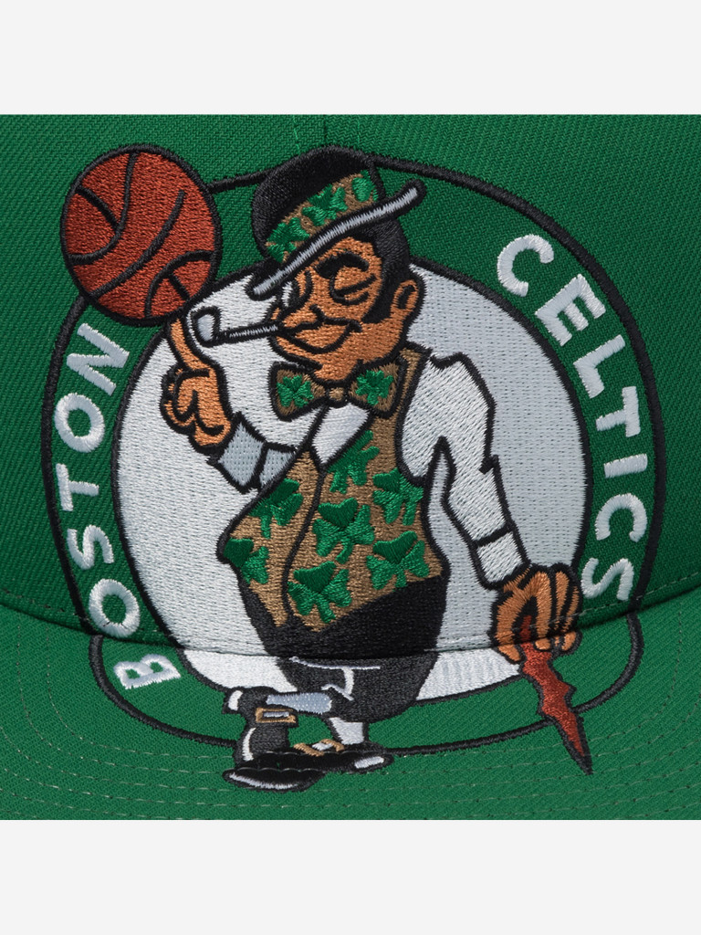 Бейсболка с прямым козырьком MITCHELL NESS HS9761-BCEGREN Boston Celtics NBA