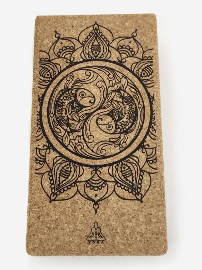 Кирпич для йоги из пробки RamaYoga Zodiac Collection Испания 0.45 Рыбы