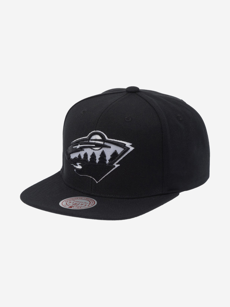 Бейсболка с прямым козырьком MITCHELL NESS HS8546-MWIBLCK Minnesota Wild NHL