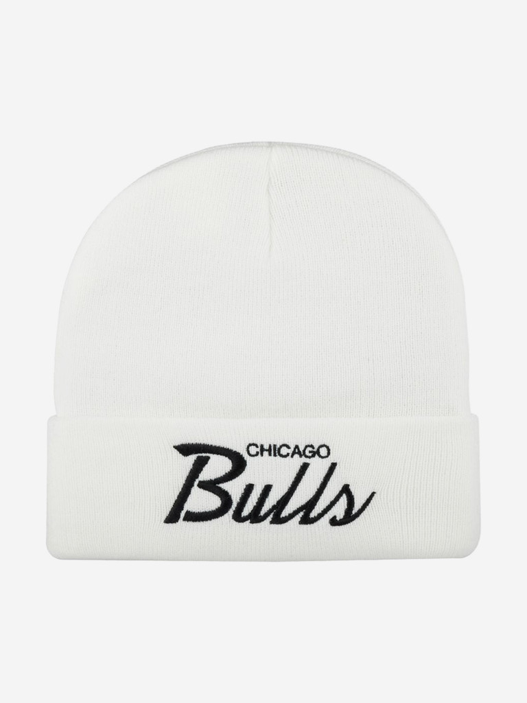 Шапка с отворотом MITCHELL NESS EU175-TEAMTALK-WHT Chicago Bulls NBA (белый)