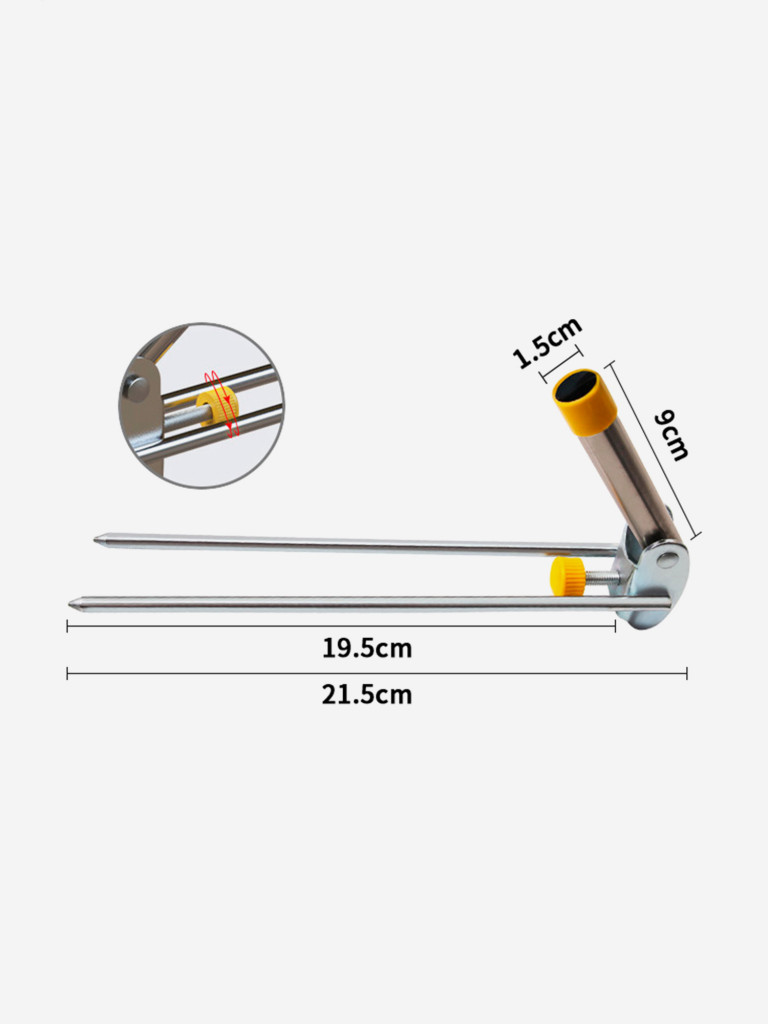 Держатель для удилища теле с переходником в землю 1.7м