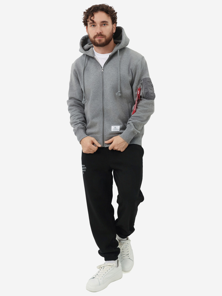 Толстовка с капюшоном на молнии Utility Pocket Full Zip Up Alpha Industries