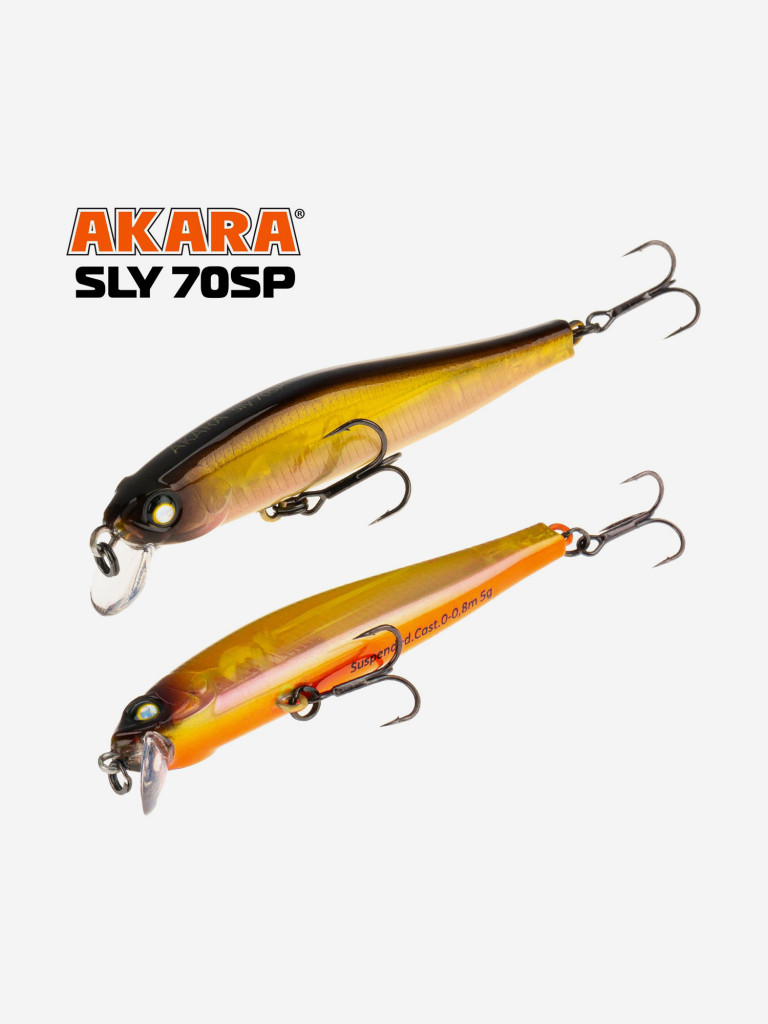 Воблер Akara Sly 70SP минноу суспендер на щуку, судака, окуня 5гр A238