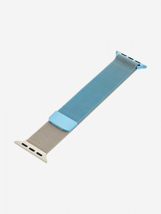 Ремешок для часов Apple Watch Ultra/49/45/44/SE/42 mm Mutural Оригинал, ультралегкий металлический на магните — сине-золотой