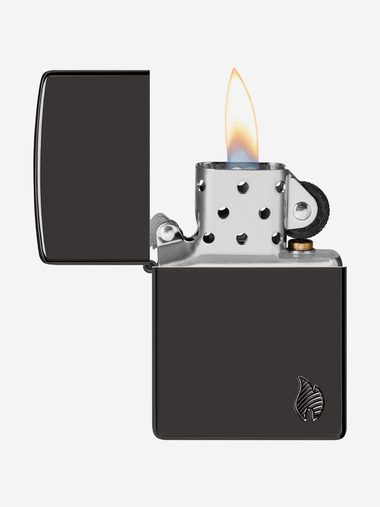 Зажигалка бензиновая ветроустойчивая Zippo Armor Flame High Polish Black