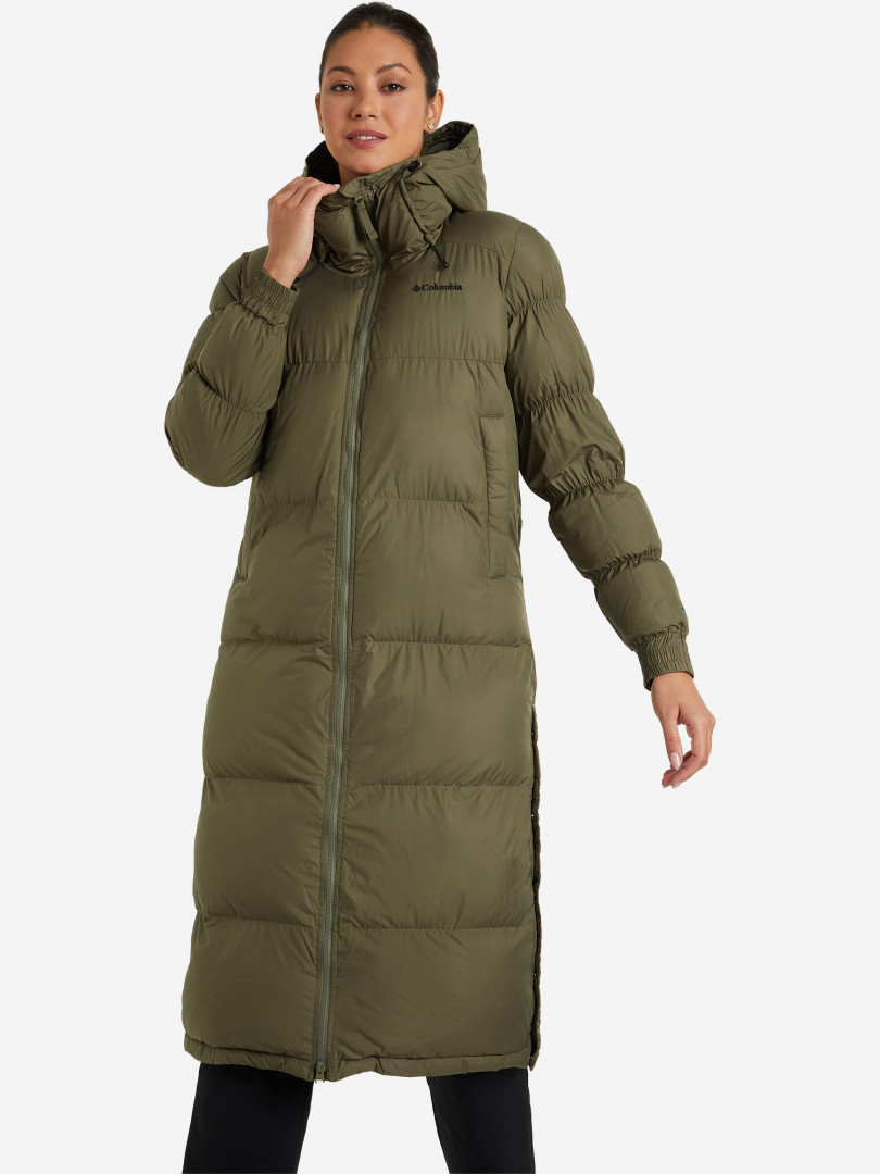 фото Пальто утепленное женское columbia pike lake long jacket, зеленый