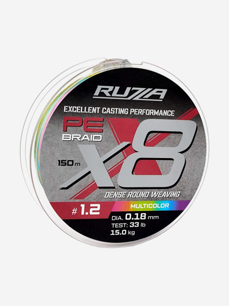 Шнур X8 150м Multicolor 0,18мм 15кг/33lb