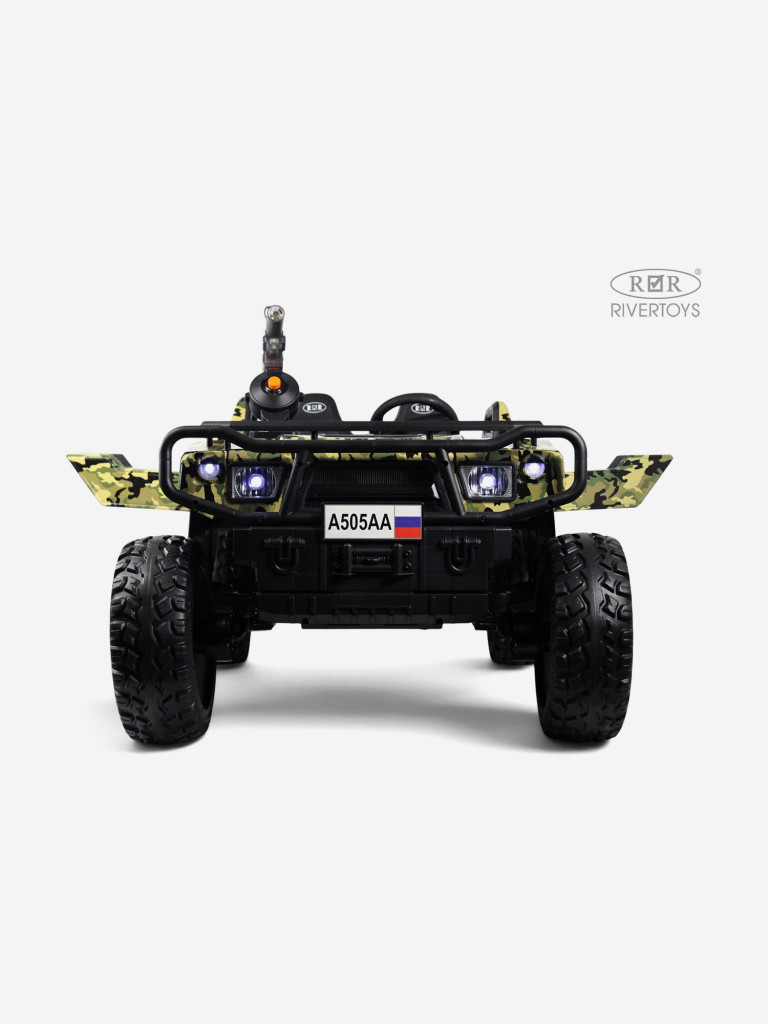Детский электромобиль RIVERTOYS A505AA-LUX зеленый камуфляж