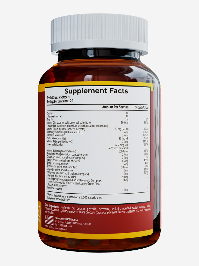 Витаминный комплекс с железом Hema-Plex Хема Плекс NDCG, 60 капсул