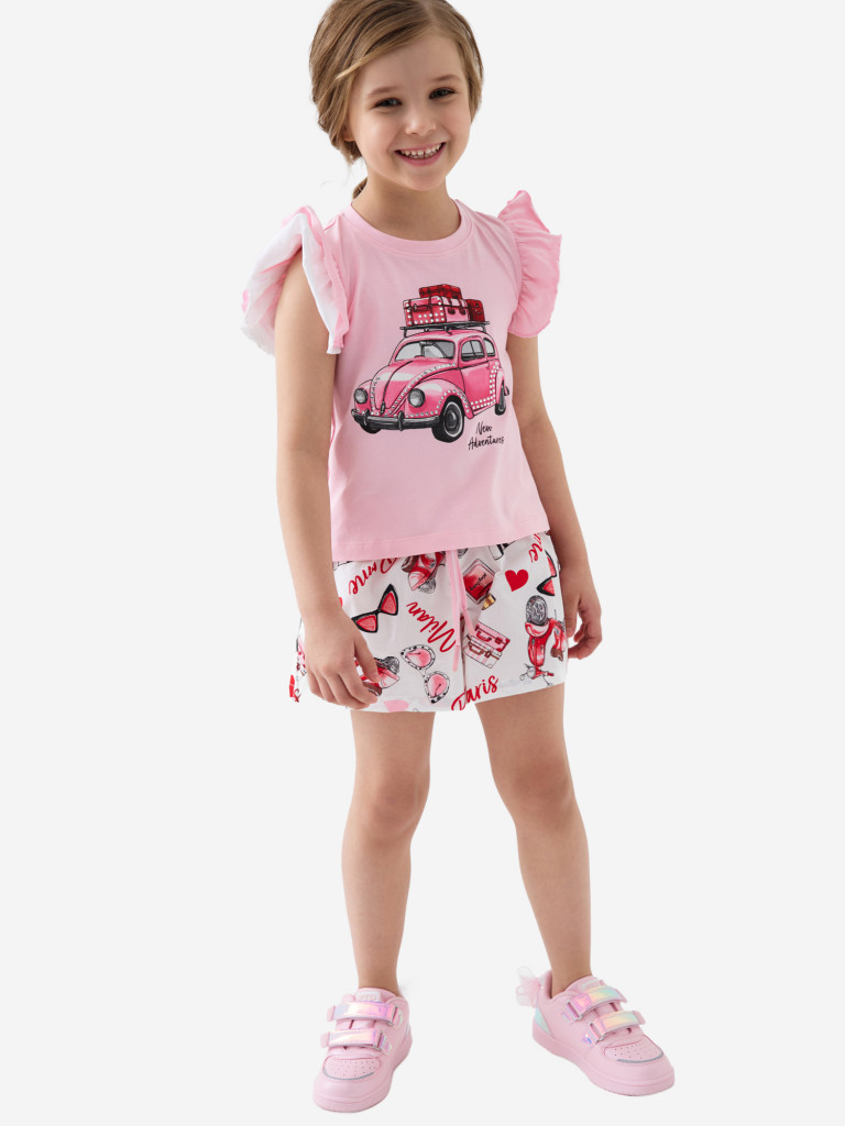 Комплект для девочек: футболка, шорты PlayToday